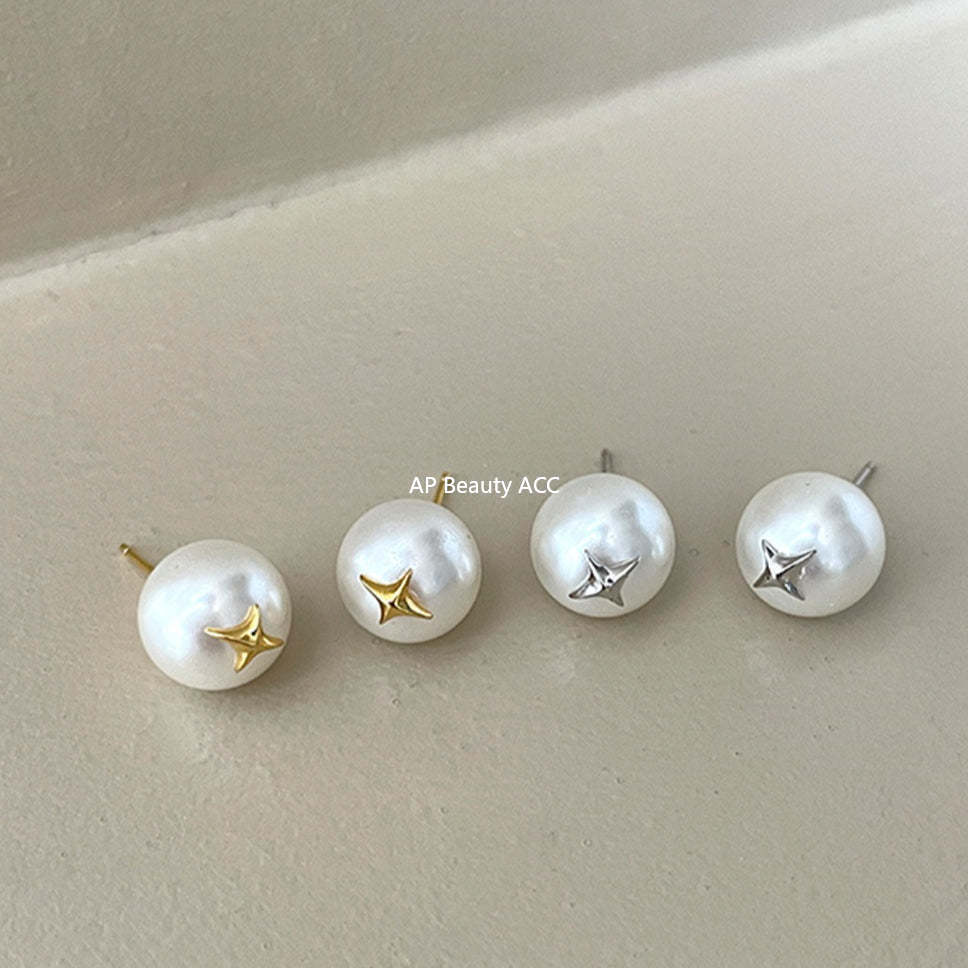 A관 - 925 은침 진주 별 스터드 귀걸이 [EH-3997] 25.10-2