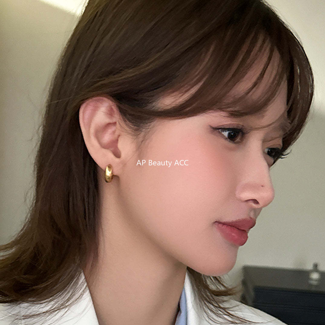A관 - 925 은침 무광 링 귀걸이 [EH-3665] 25.07-3