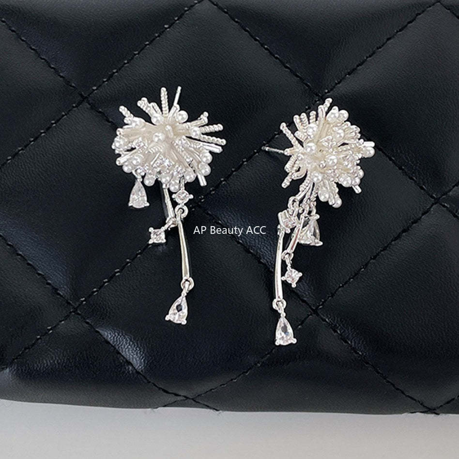 A관 - 큐빅 불꽃 디자인 드롭 귀걸이 [EH-4076] 25.10-4