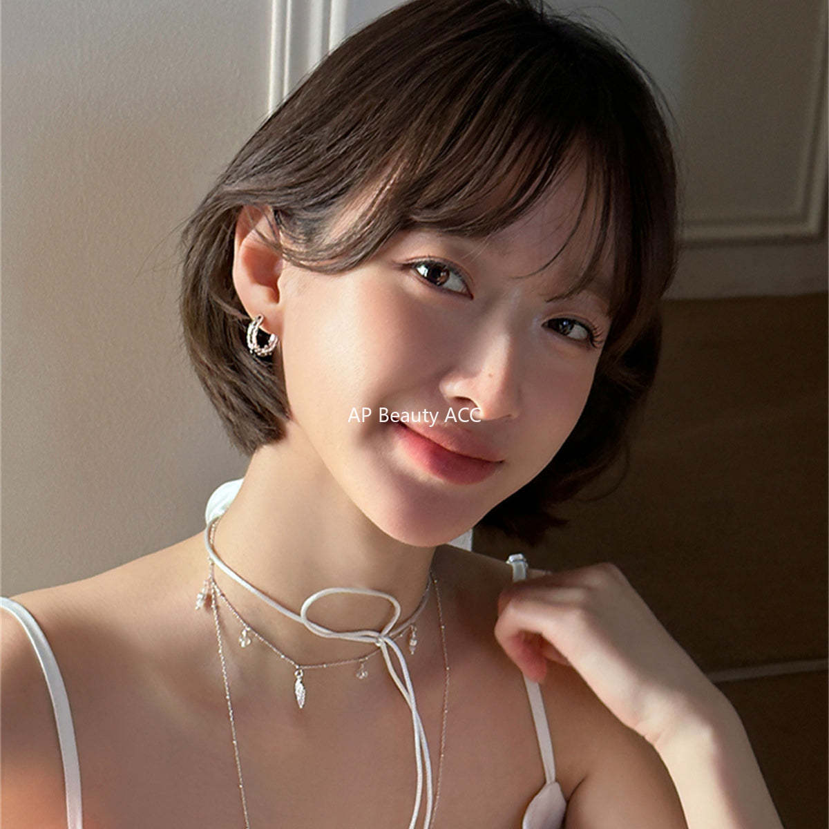 A관 - 925 은침 큐빅 링 귀걸이 [EH-3981] 25.08-4