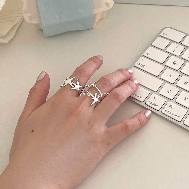 A관 - 925 실버 유니크 별 디자인 반지 [JZ-0716] 25.11-1