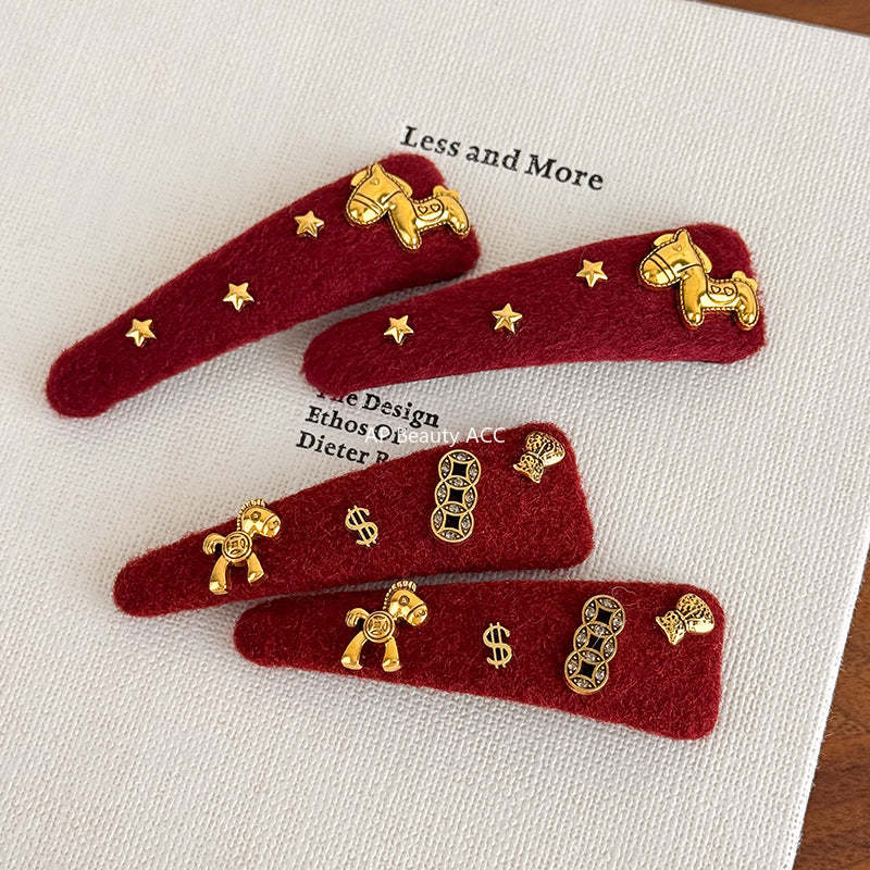 E관 - 레드 말 별 코인 삼각형 헤어핀 [27821] 25.12-3