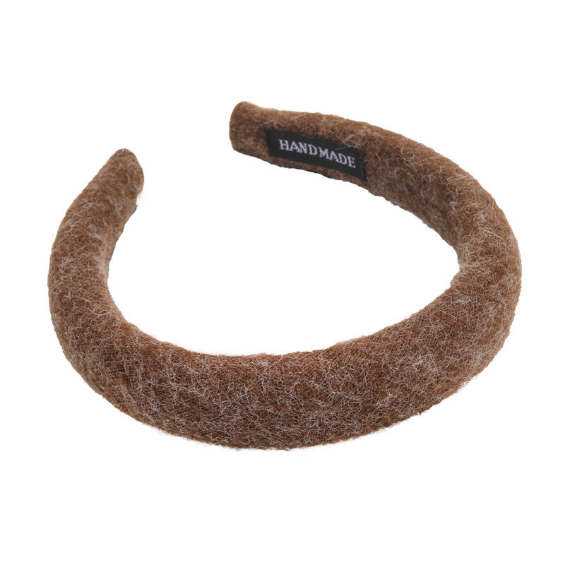 E관 - 겨울 컬러 펠트 패브릭 볼륨 머리띠 [26247-2] 25.11-2