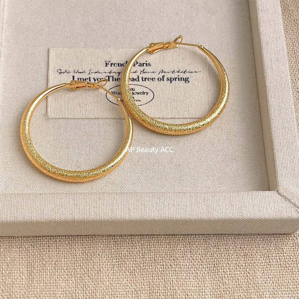 C관 - 매트 볼드 디자인 링 귀걸이 [5458-5460] 25.02-1