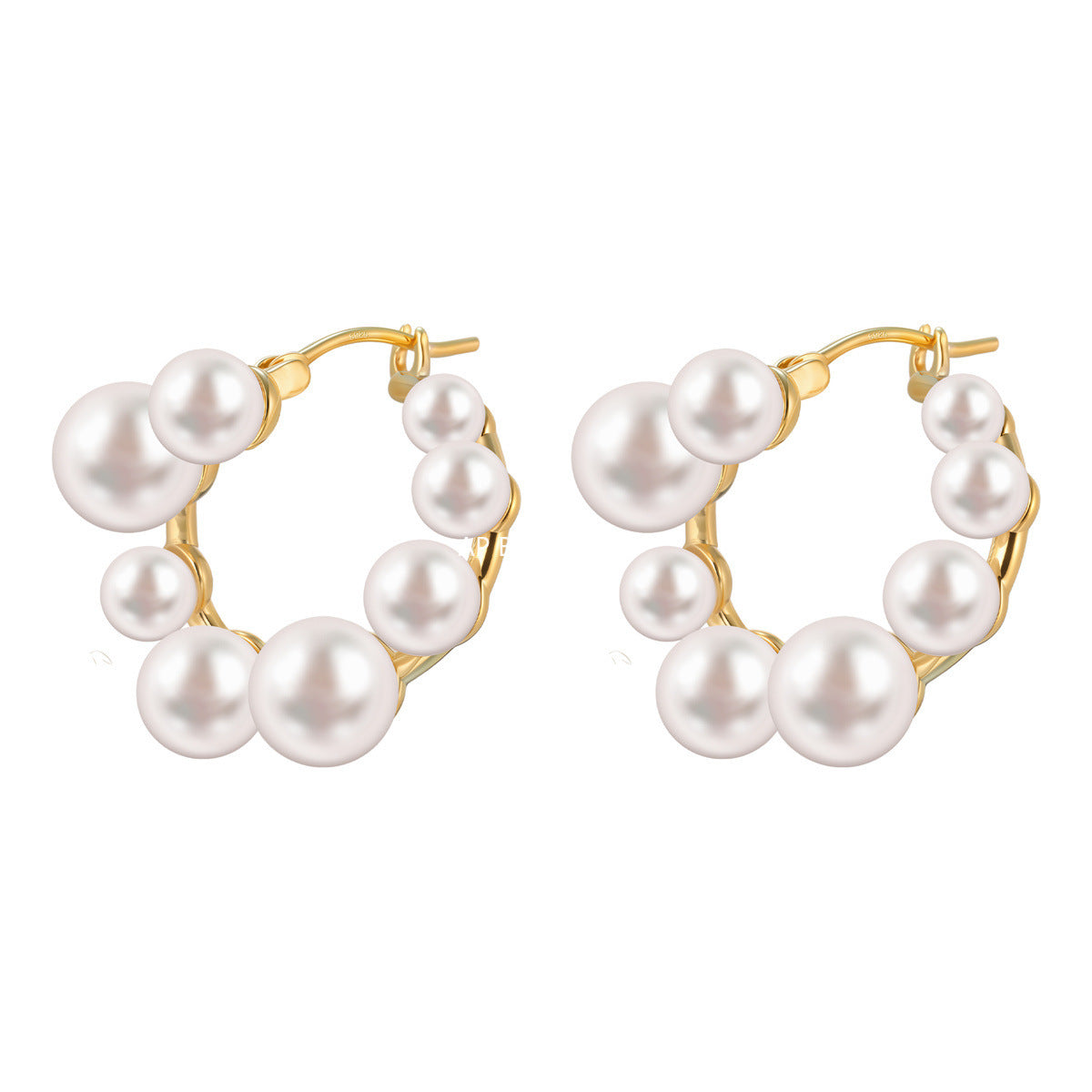 A관 - 925 은침 불규칙 진주 링 귀걸이 [EH-3979] 25.10-1