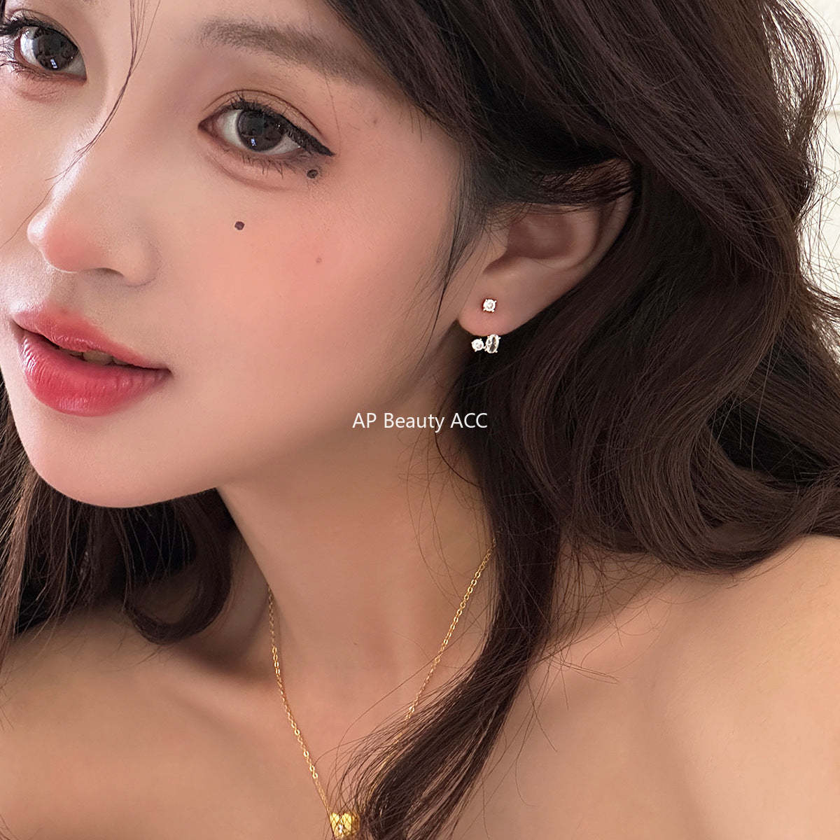 A관 - 925 은침 큐빅 스터드 귀걸이 [EH-3977] 25.09-3
