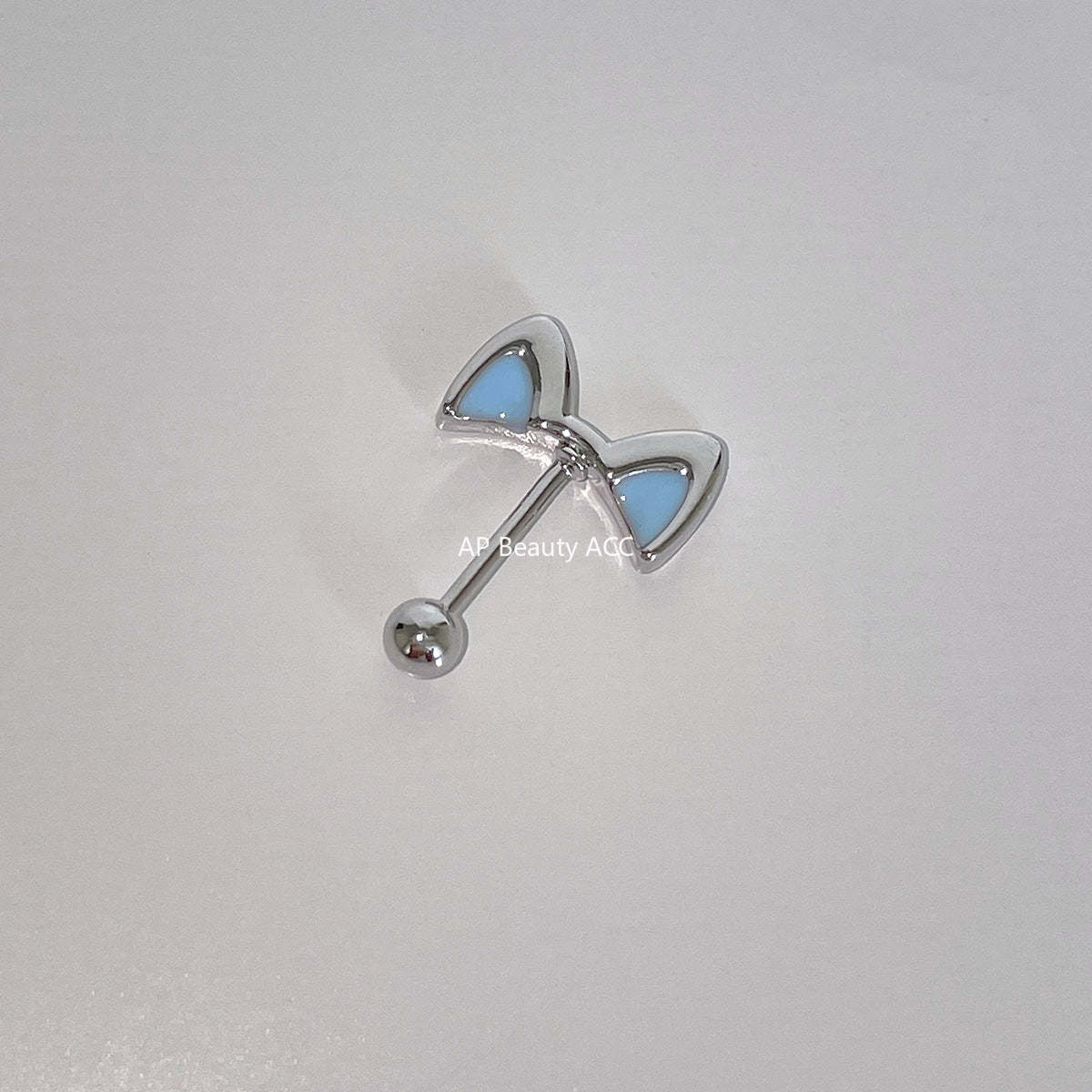 A관 - 고양이 귀 큐빅 티타늄 스틸 피어싱 귀걸이 [EH-4297] 25.12-1