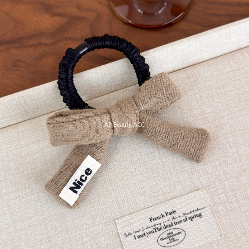 E관 - 니트 리본 디자인 슬림형 머리끈 헤어밴드 [27575] 25.10-3