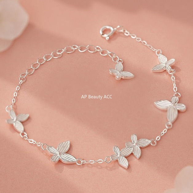 B관 - 999 실버 나비 펜던트 팔찌 [YC4672SL_1] 25.11-1