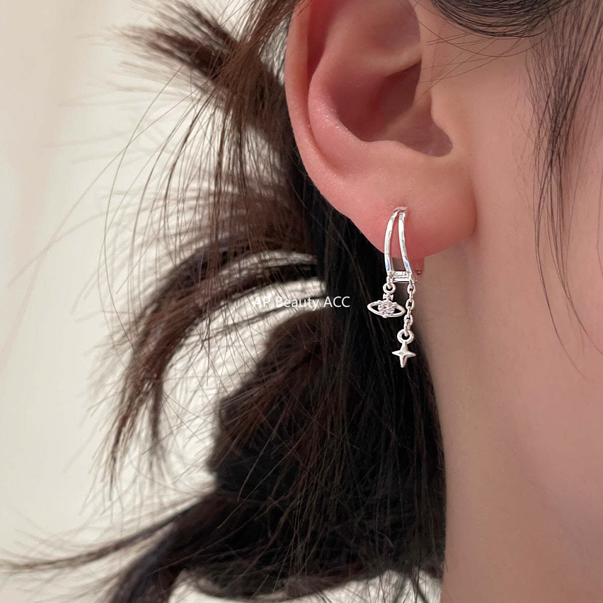A관 - 925 은침 더블 레이어 행성 귀걸이 [EH-3767] 25.08-4