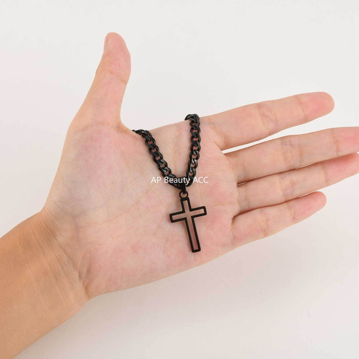 G관 - 스테인리스 스틸 십자가 펜던트 체인 목걸이 [PN-1531] 25.11-1