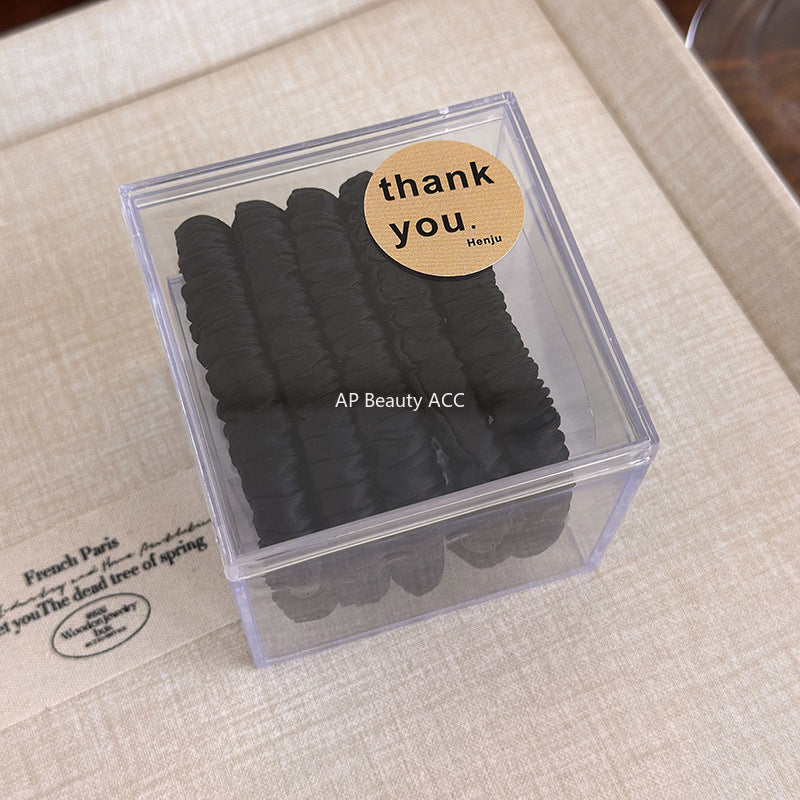 E관 - 새틴 고탄력 자국 없는 머리끈 헤어밴드 [27549] 25.10-1