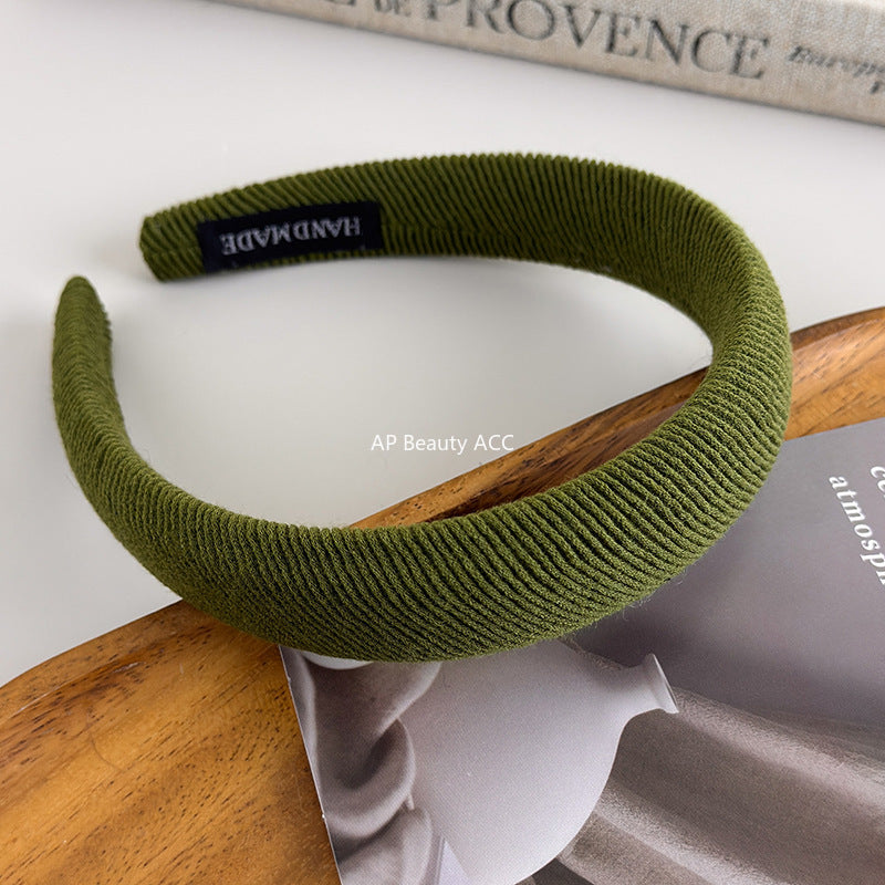 E관 - 코듀로이 스펀지 와이드 머리띠 [21924] 25.11-2