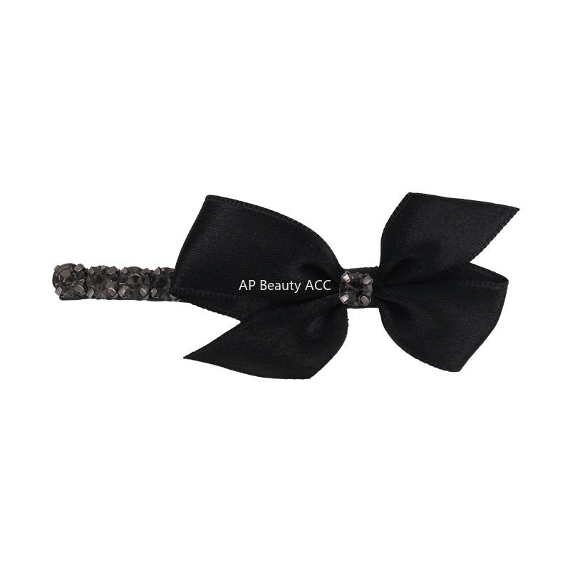 E관 - 리본 디자인 큐빅 장식 헤어핀 [26037E] 25.11-2