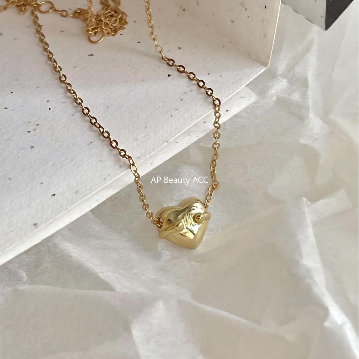 F관 - 925 실버 하트 모양 펜던트 목걸이 [B1385] 25.11-4