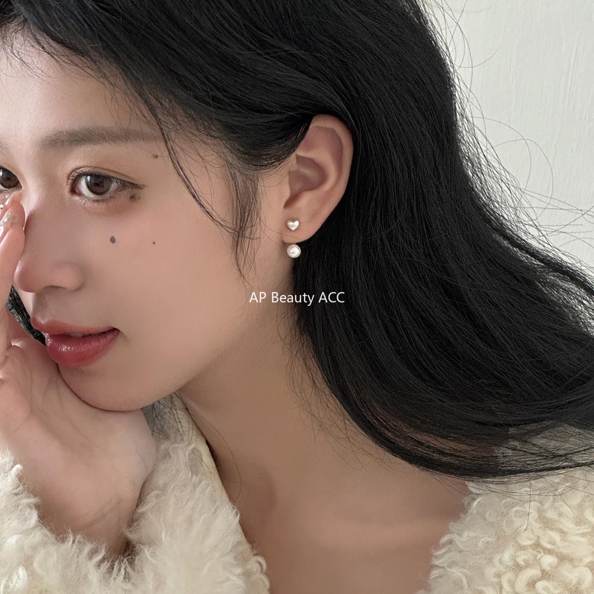A관 - 925 은침 하트 빈티지 진주 귀걸이 [EH-2732] 24.03-3