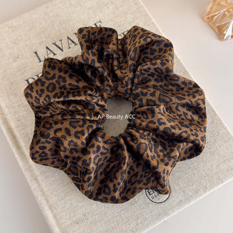 E관 - 벨벳 호피무늬 이중 곱창 헤어밴드 [27616] 25.10-5
