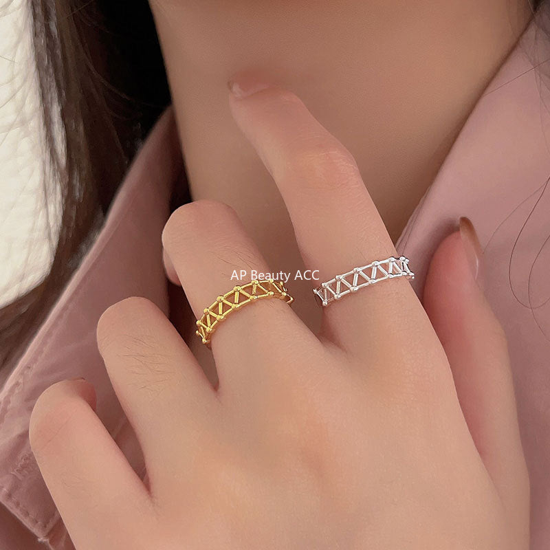 F관 - 925 실버 트러스트 디자인 오픈형 반지 [J1425] 25.10-1