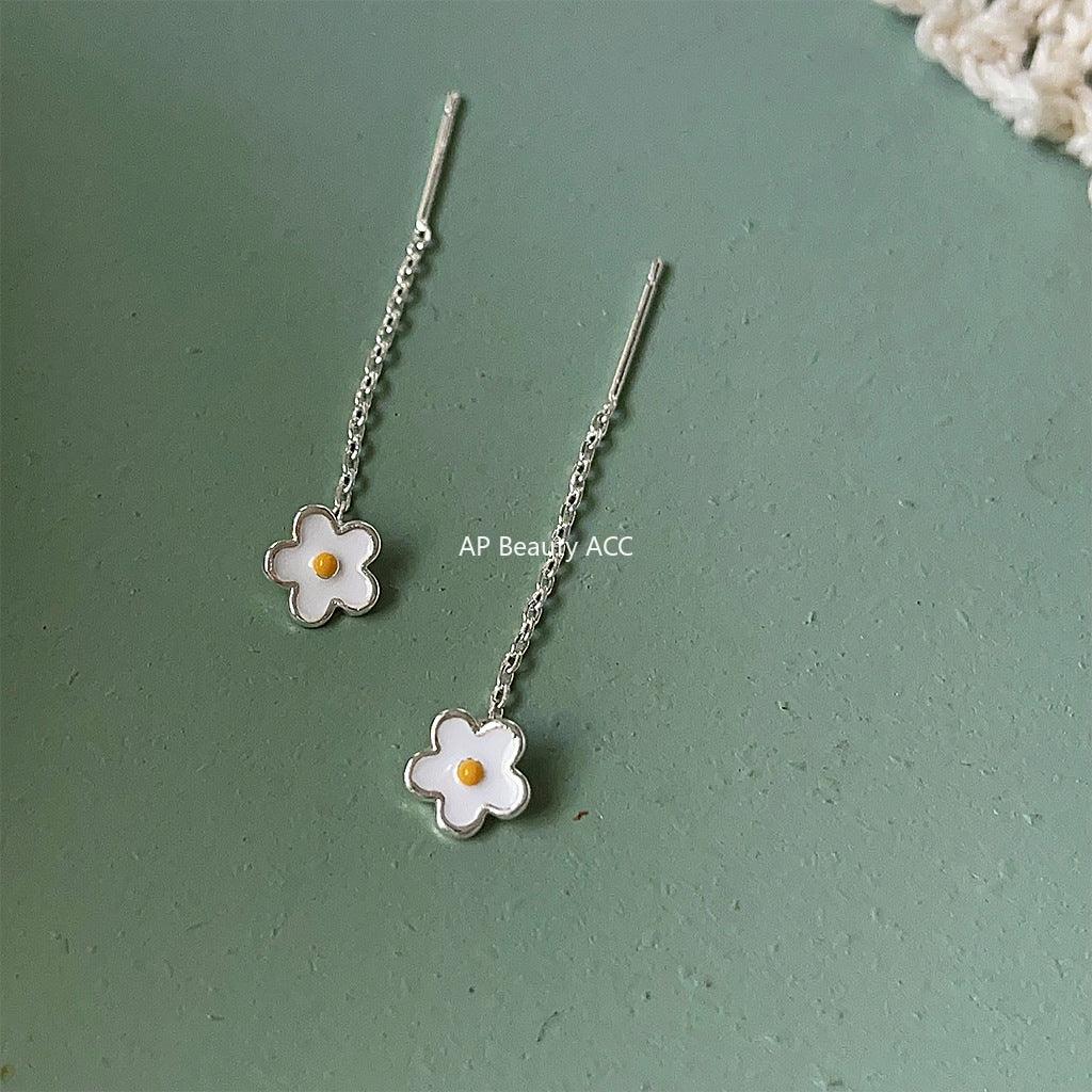 C관 - 투웨이 플라워 디자인 롱 체인 산뜻한 귀걸이 [A918] 24.03-2