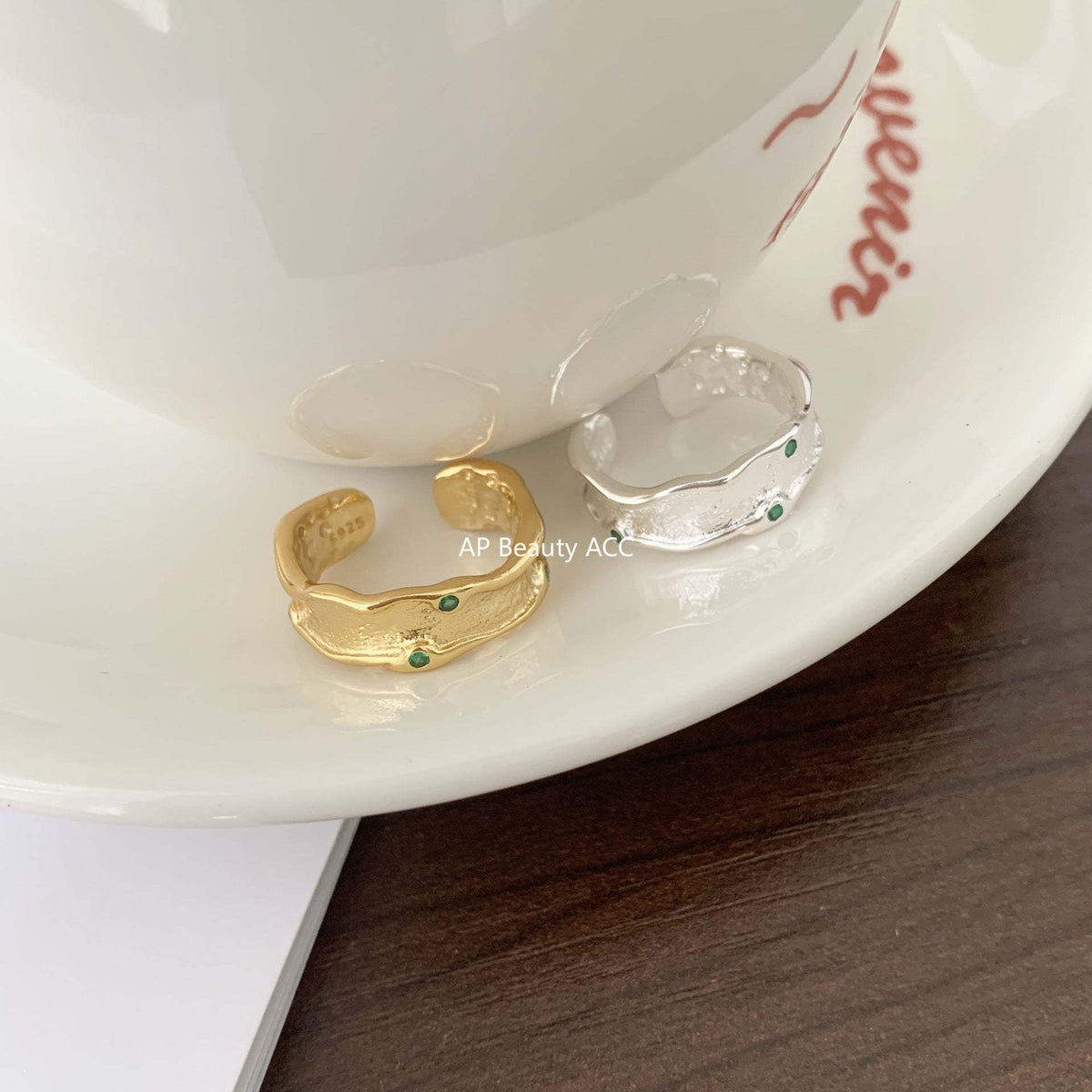 F관 - 925 실버 비정형 디자인 반지 [J1496] 25.12-3