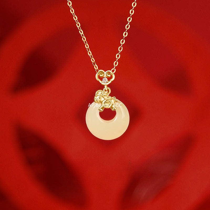 B관 - 999 실버 원형 말 펜던트 행운 목걸이 [YC3540N_1] 25.10-5