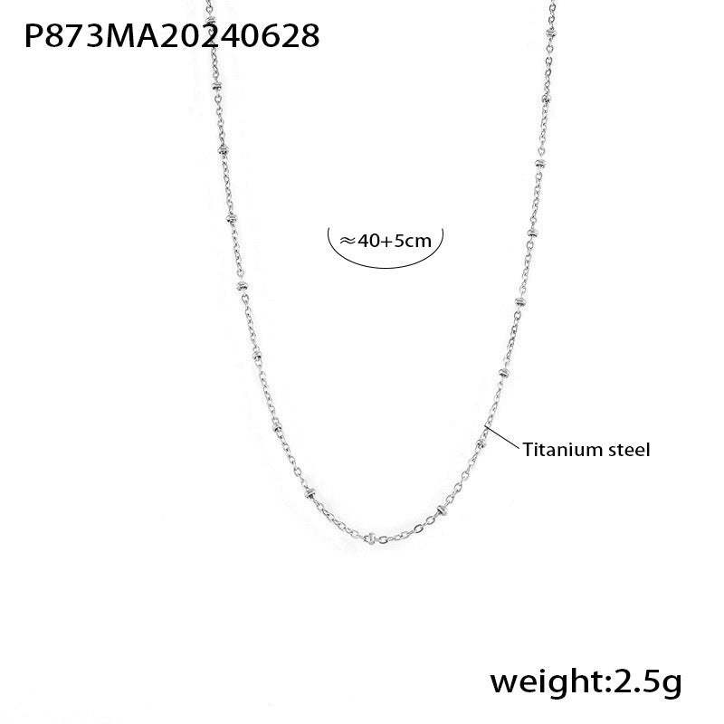 D관 - 홀로우 체크 하트 펜던트 스테인리스 스틸 18K 도금 목걸이 [P873-P2051] 24.10-1