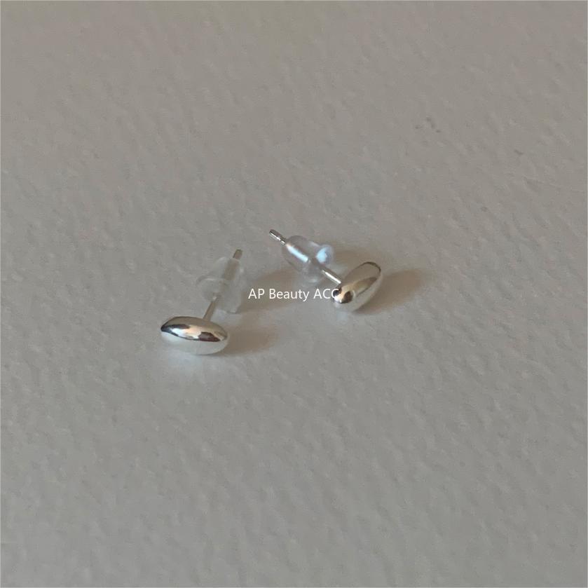F관 - 925 실버 타원형 스터드 귀걸이 [C1248] 25.10-2