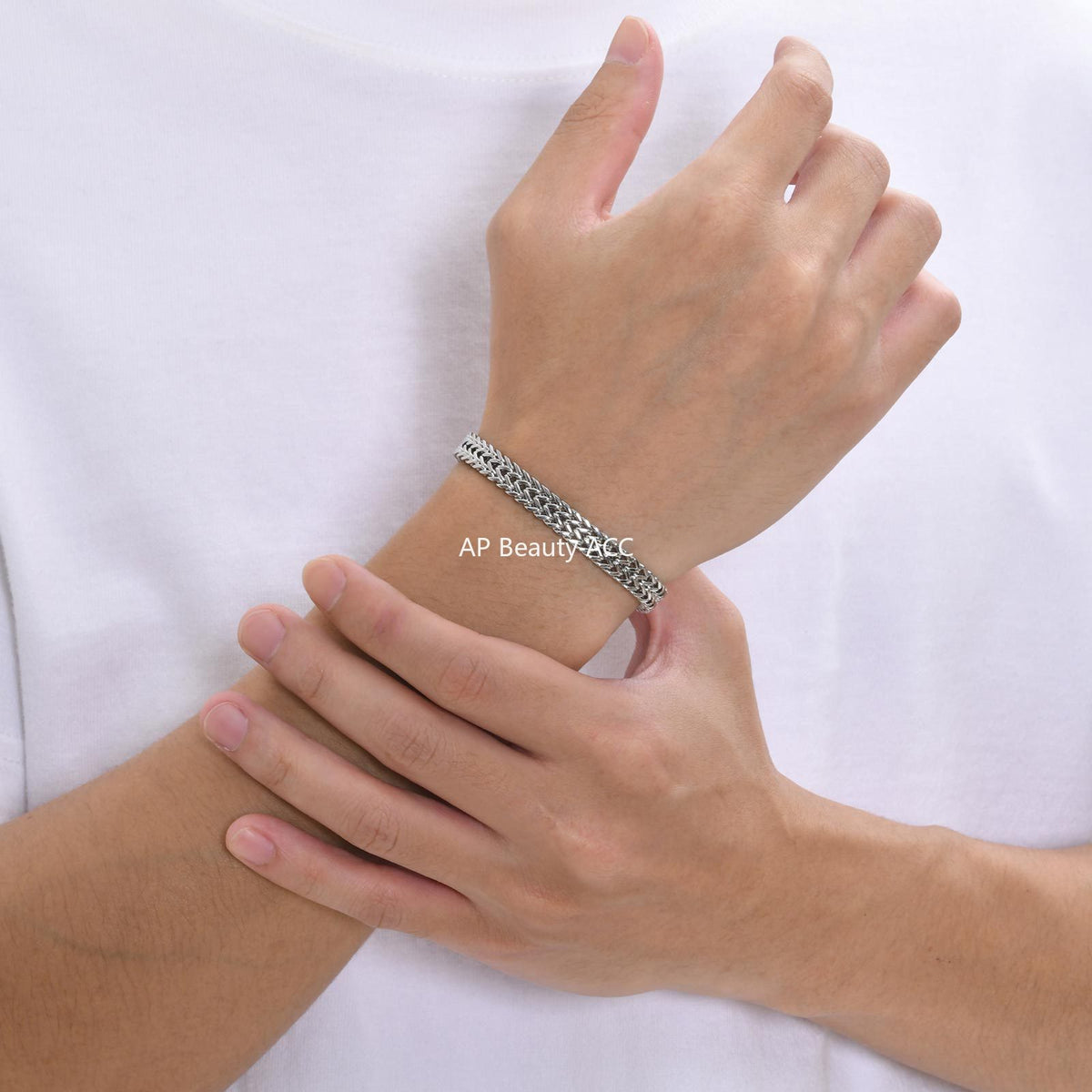 G관 - 스테인리스 샌딩 드래곤 체인 자석 잠금 팔찌 [BR-1733] 25.11-2