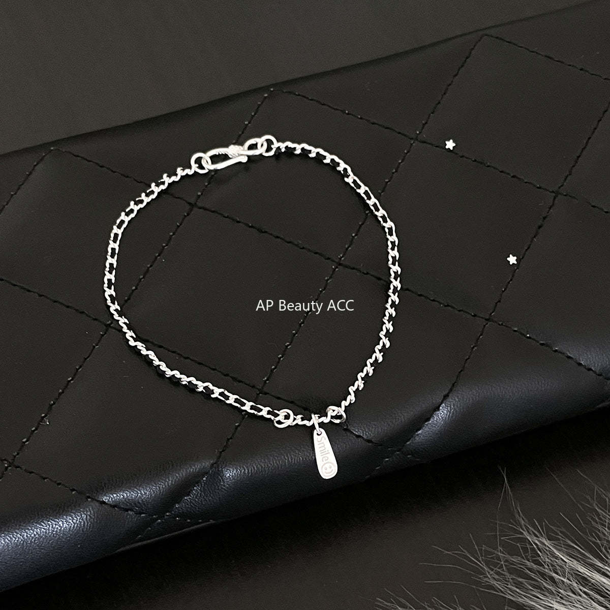 A관 - 925 실버 스마일 웨이브 체인 팔찌 [SL-482] 25.09-4