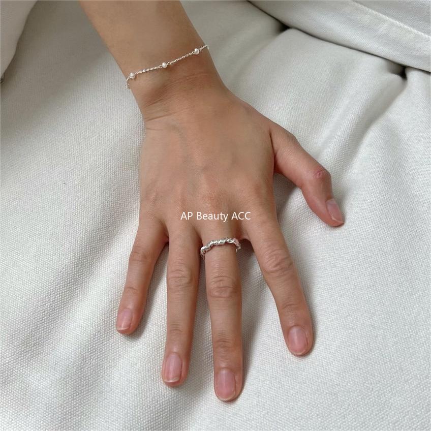 F관 - 925 실버 핸드메이드 프렌치 꼬임 매듭 반지 [J1249] 24.09-4