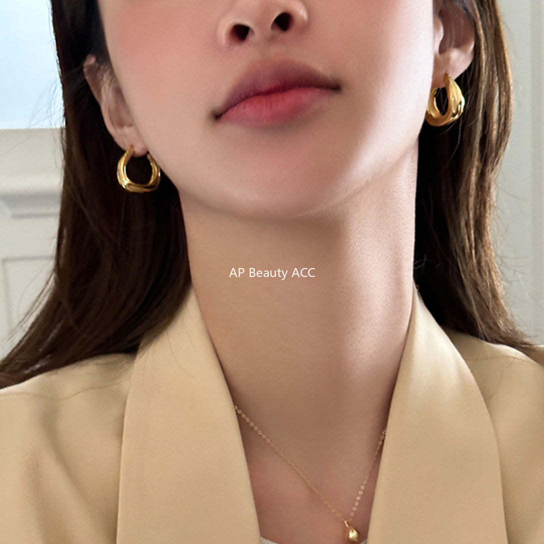 A관 - 925 은침 비정형 꼬임 물결 귀걸이 [EH-2071] 24.12-4