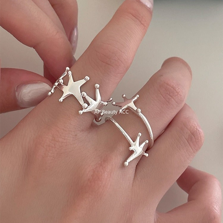 A관 - 925 실버 유니크 별 디자인 반지 [JZ-0716] 25.11-1