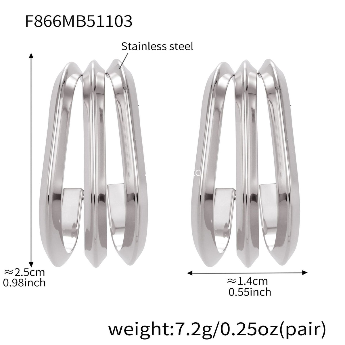 D관 - 스테인리스 18K 도금 레이어 하트 트위스트 귀걸이 [F753] 25.11-1