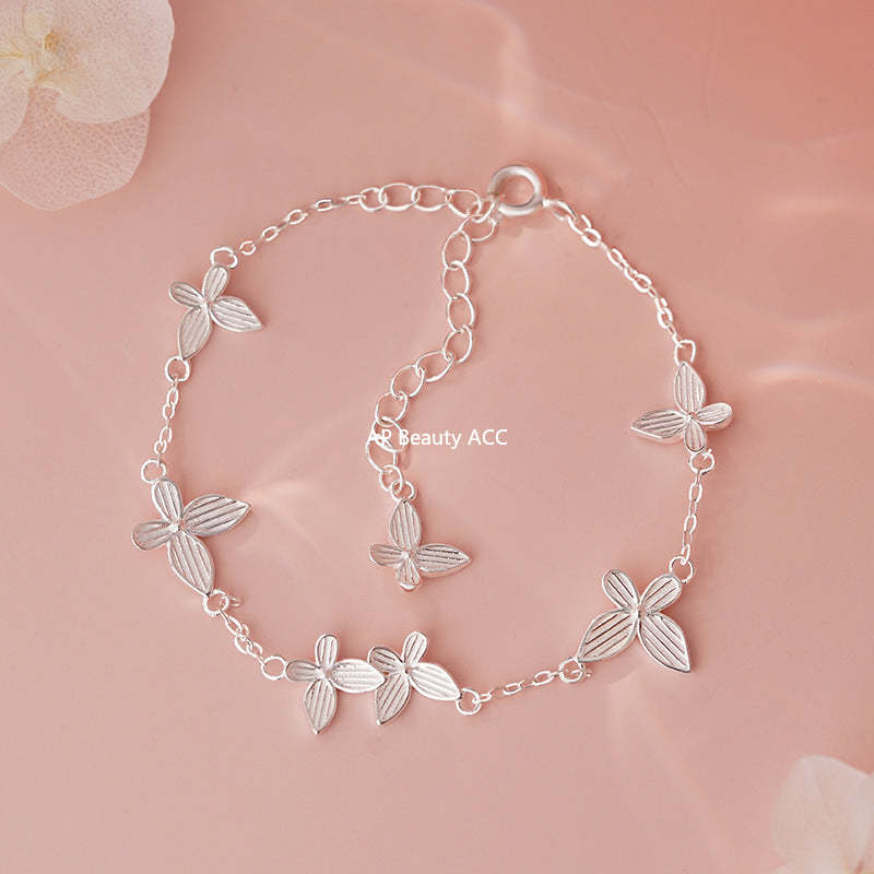 B관 - 999 실버 나비 펜던트 팔찌 [YC4672SL_1] 25.11-1