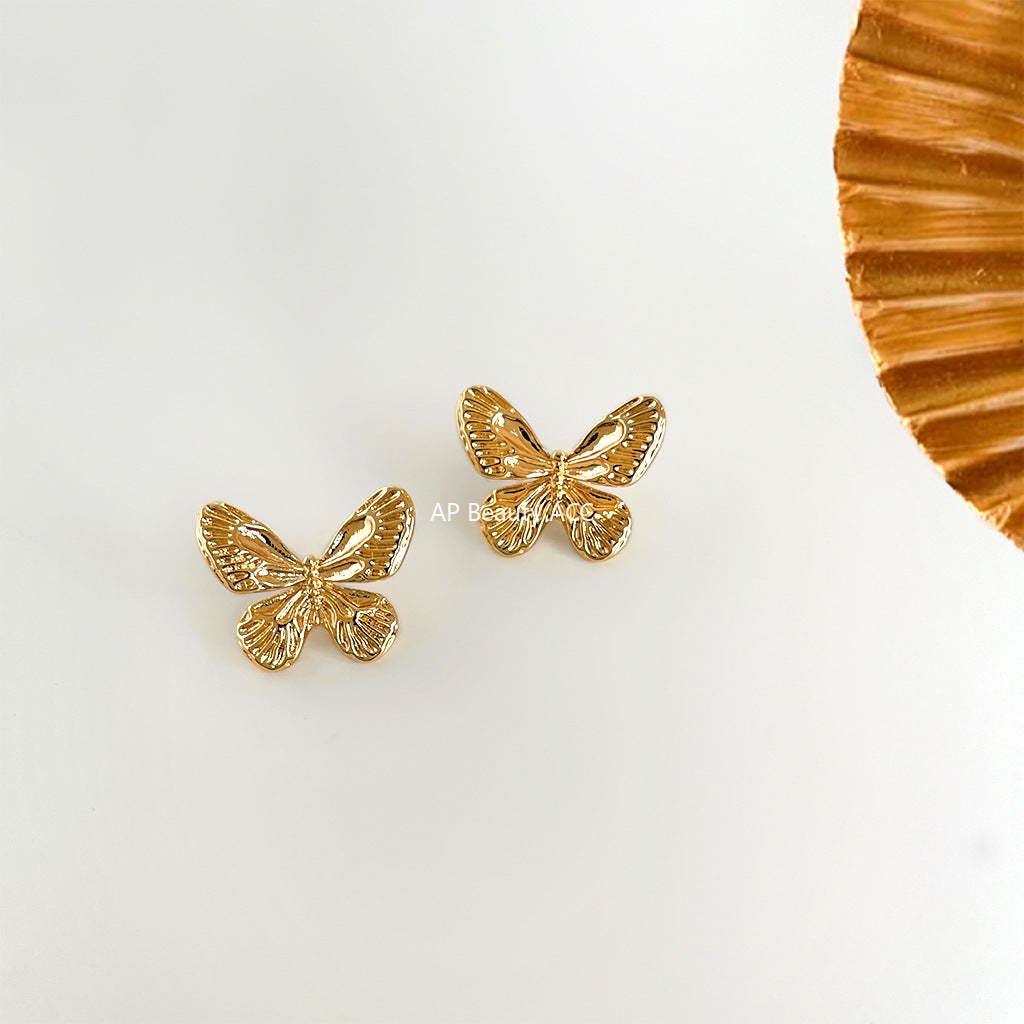 C관 - 나비 리본 심플 14K 도금 스윗한 귀걸이 [4446] 24.07-2