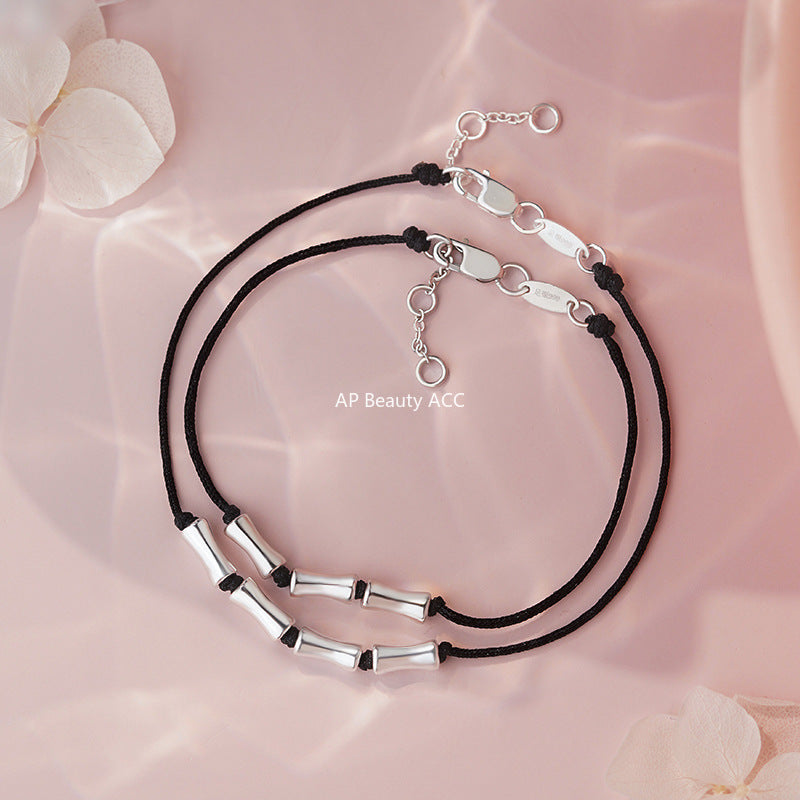 B관 - 999 실버 대나무 마디 디자인 커플 팔찌 [YC4481SL_1] 25.10-3