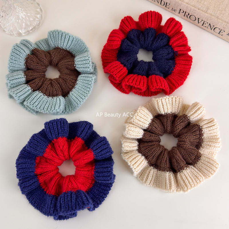 E관 - 투톤 컬러 니트 울 곱창 헤어밴드 [27516] 25.09-4