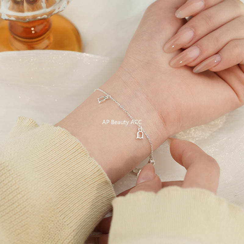B관 - 925 실버 라인 꽃봉오리 플라워 팔찌 [YC4829SL_1] 25.03-2