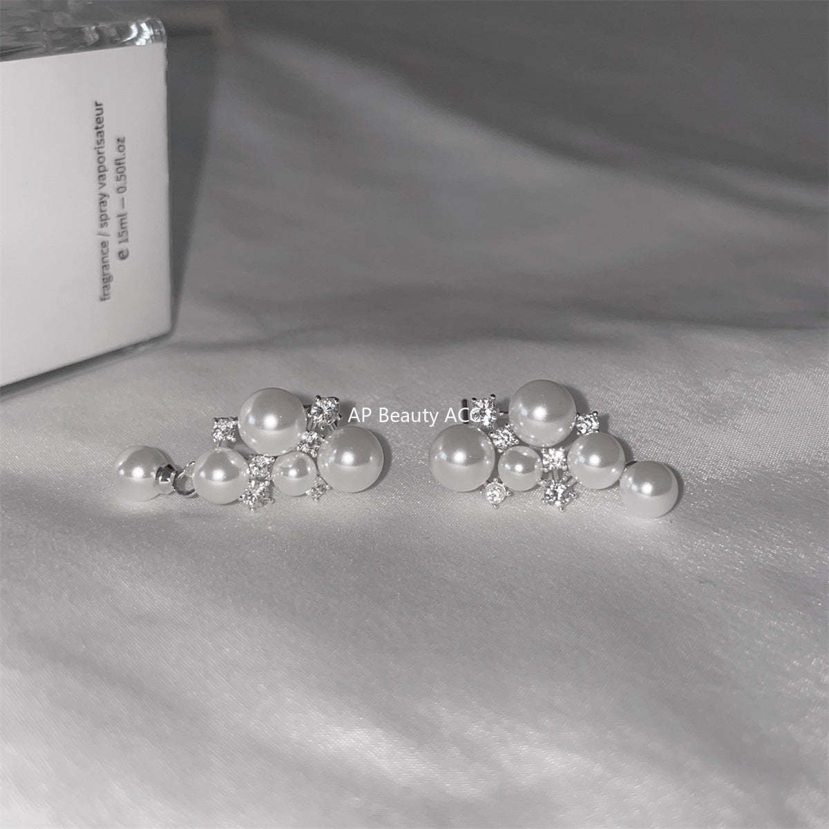 A관 - 진주 큐빅 은침 귀걸이 [EH-1854] 24.12-4