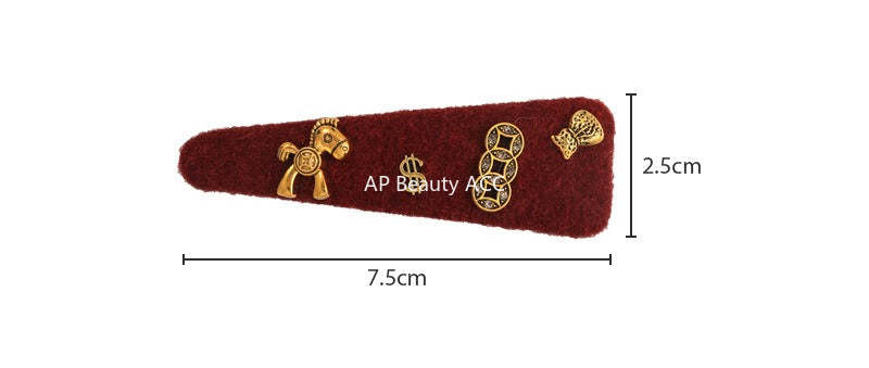 E관 - 레드 말 별 코인 삼각형 헤어핀 [27821] 25.12-3