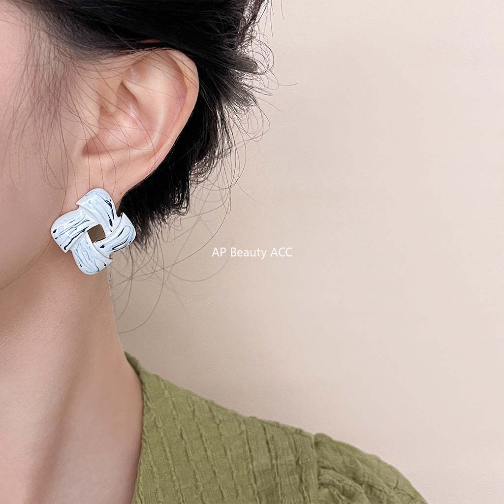 C관 - 청화백자 디자이너 독창적 인스타 감성 14K 도금 귀걸이 [4473-4476] 24.07-2