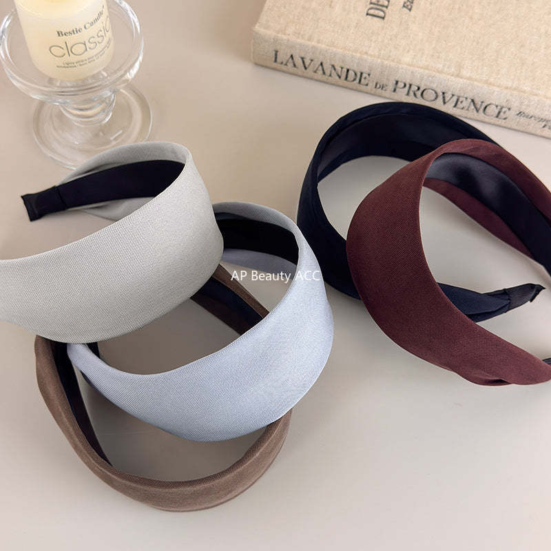 E관 - 톤다운 단색 와이드 볼륨 머리띠 [27593] 25.10-4