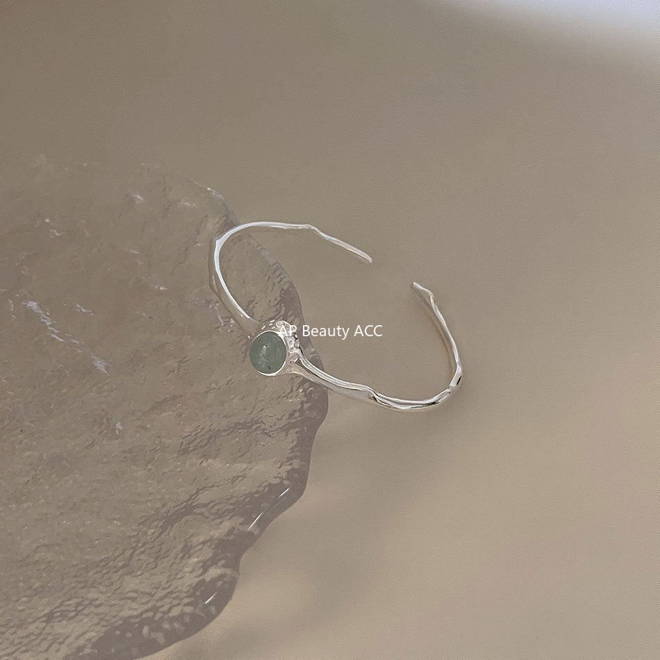 F관 - 925 실버 비정형 타원형 크리스탈 팔찌 [A365] 25.10-2