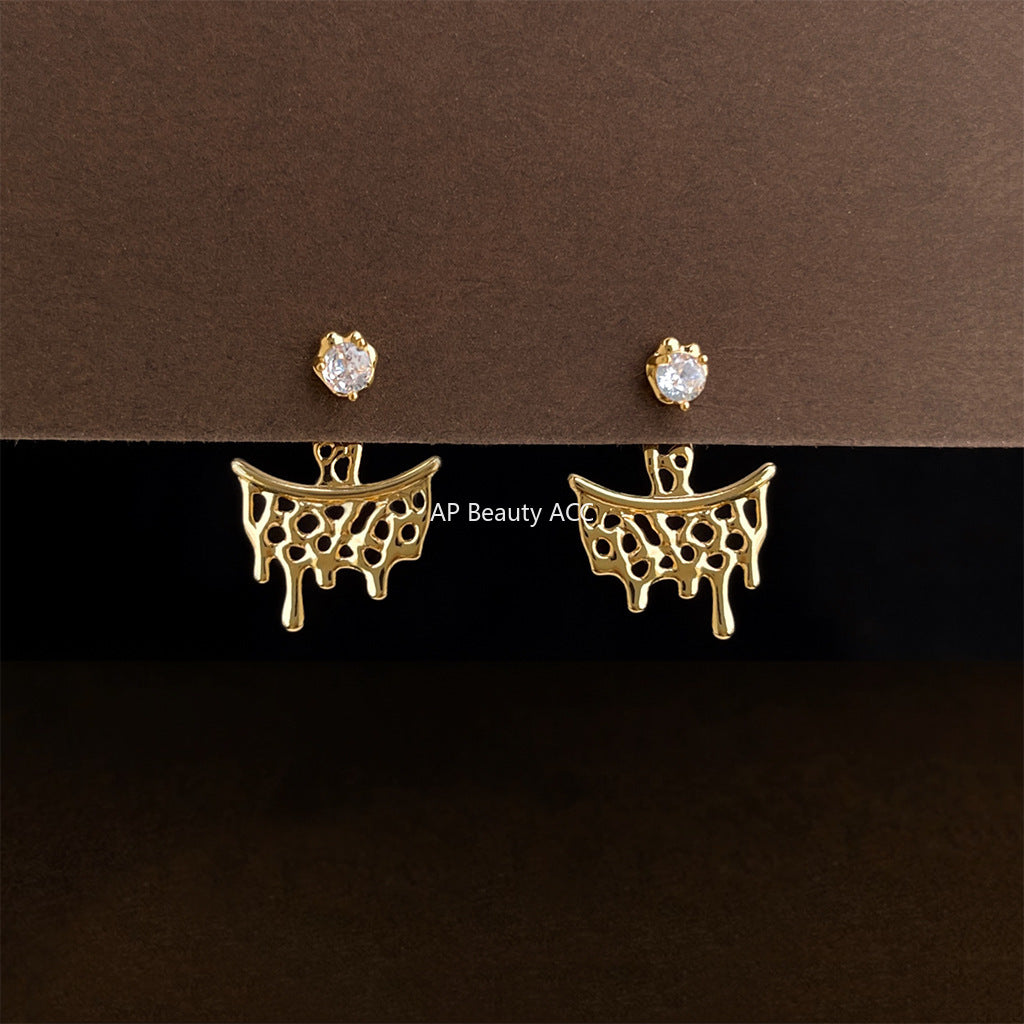 C관 - 925 은침 큐빅 흐르는 디자인 귀걸이 [6901] 25.10-2