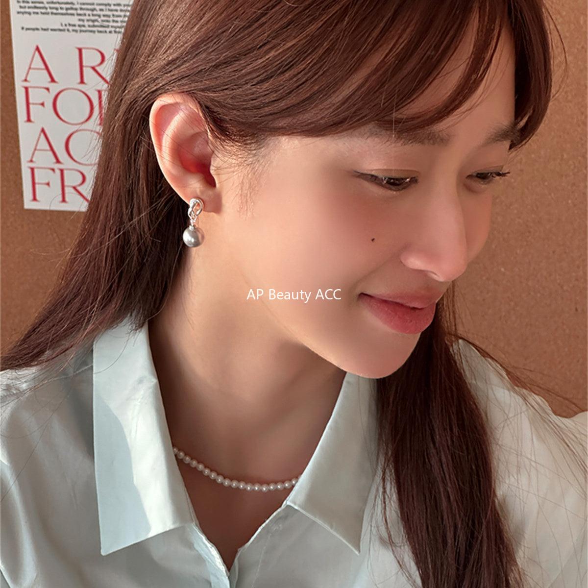 A관 - 프렌치 빈티지 진주 사랑스러운 은침 귀걸이 [EH-2639] 24.03-2