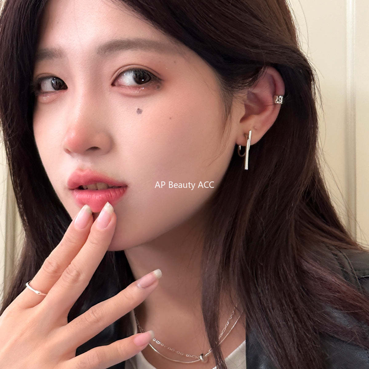 A관 - 925 은침 기하학 라인 귀걸이 [EH-1264] 25.02-3