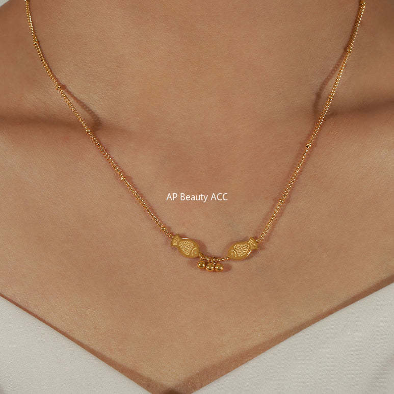 D관 - 티타늄 스틸 유니크 트렌디 잉어 목걸이 [P1803] 24.04-4