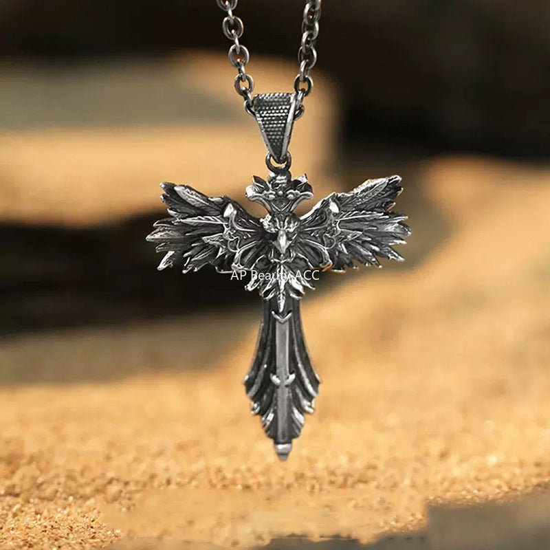 G관 - 호루스의 눈 해골 십자가 펜던트 목걸이 [X1189] 25.10-1