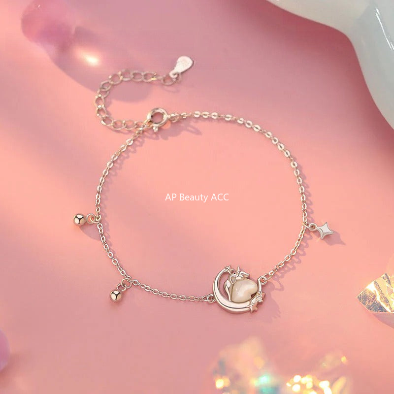 B관 - 999 실버 유니콘 달 디자인 목걸이 귀걸이 팔찌 [YC2200N_1 YC4829E_1 YC5416SL_1] 25.10-1