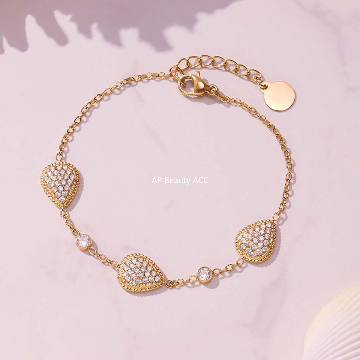 D관 - 스테인리스 스틸 큐빅 벌 체리 물방울 멀티 펜던트 팔찌 [E130-E160] 25.10-5